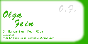 olga fein business card